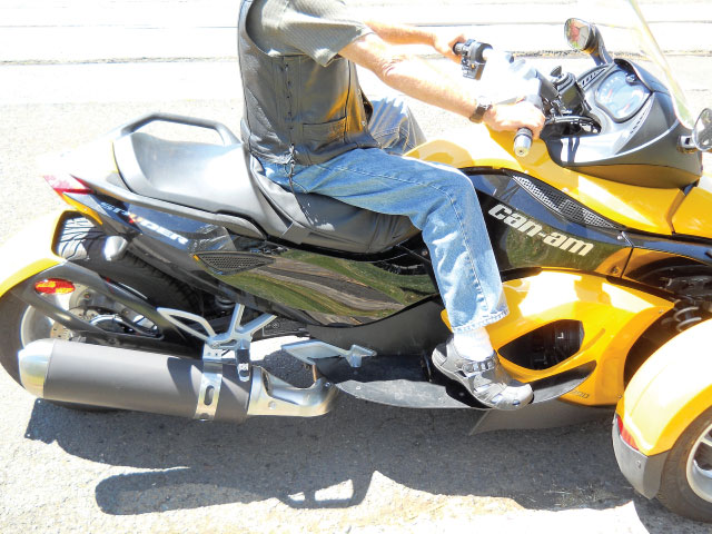 Heel method of braking.