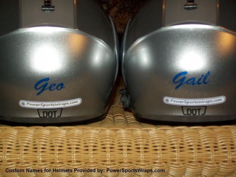 helmet names- Our customer requested some custom names for the helmets.  Love the PowerSportswraps decals too..