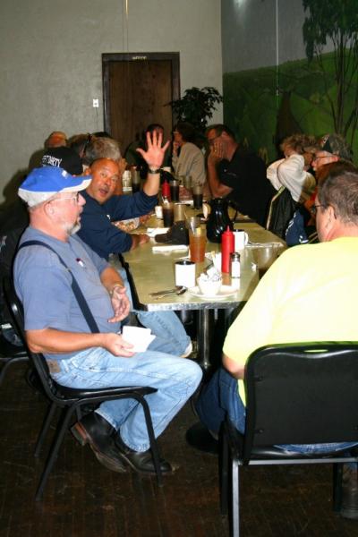 Here's the gang having lunch...