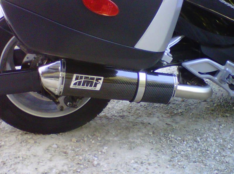 HMF cool tailpipe Carbon Fiber, K&N filter and Juice Box.