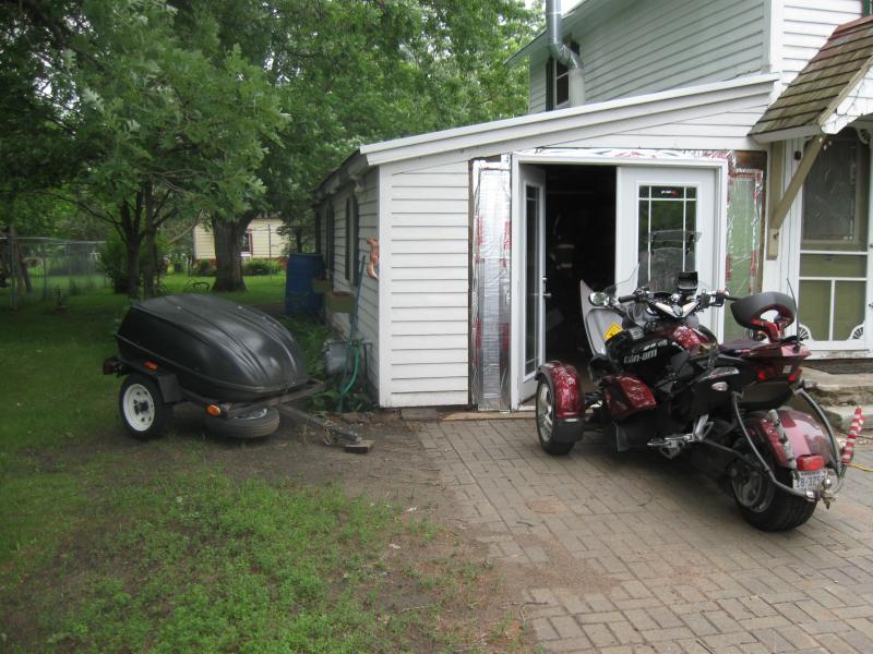 Home at last! Dodged the rain drops most of the way, but wore our rainsuits as insurance!