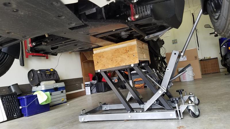 Home made extra height lift block for higher lift needs