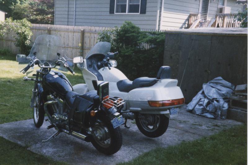 Honda Pacific Coast and 800cc Suzuki Intruder