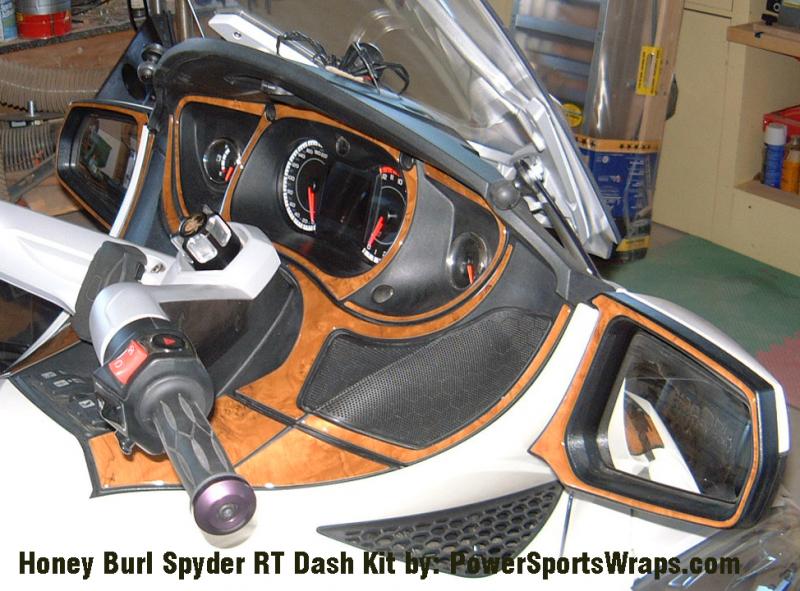 Honey Burl Dash RT Spyder - We offer darker wood accents if you want a bit darker feel for your RT