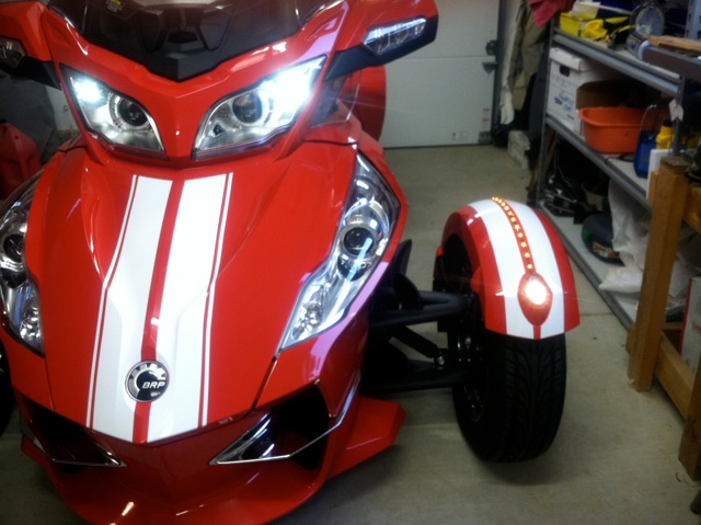 I added this photo to show you that an optional fender kit is available as well.  This was a test version but since then we have made changes to it.