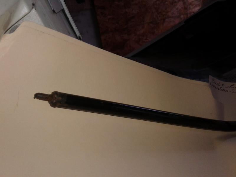 I trimmed down the solid rod so the hole I drilled could be as small as possible …..