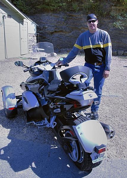 In Arkansas about to start riding the Pig Trail, similar to the Dragon's Tail... about 50% less curves but just as much fun.