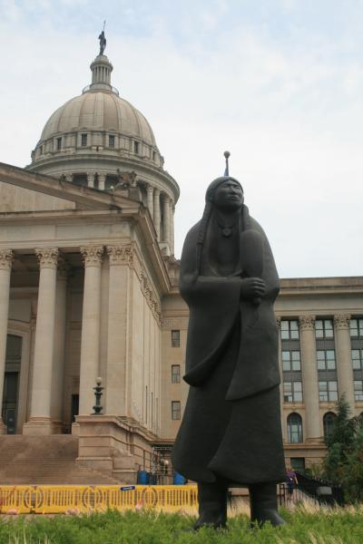 In front of the OK Capitol Building, OKC, OK