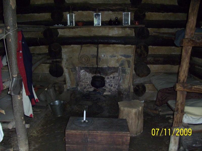 Inside enlisted men's cabin.  VF, PA