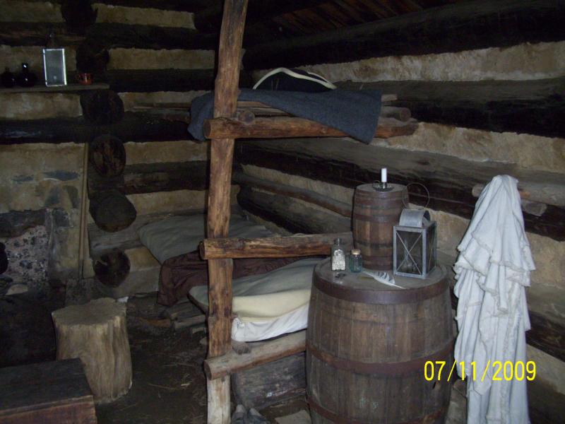 Inside enlisted men's cabin.  VF, PA