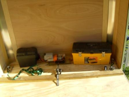 Inside front of trailer