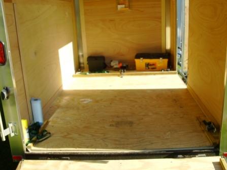 Inside trailer