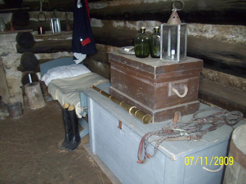 Inside view of officer's cabin.  VF, PA