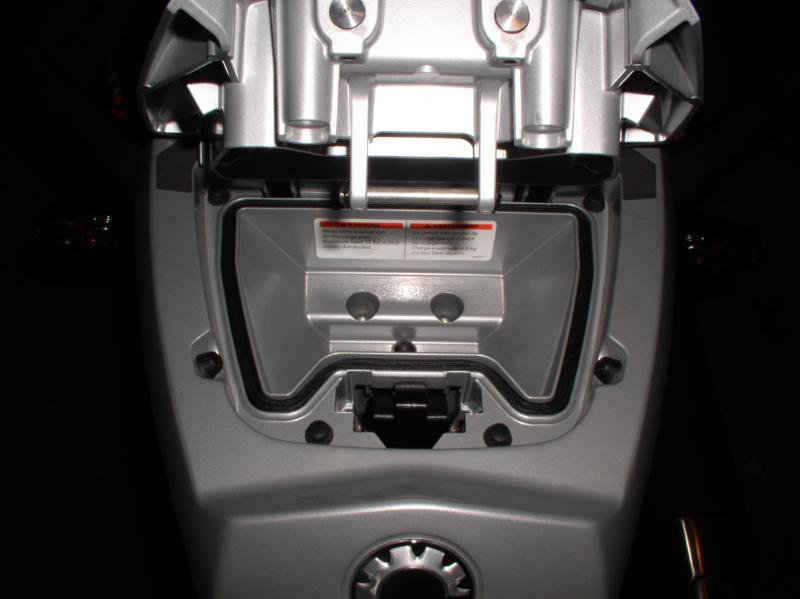 Inside view of sports rack with back rest leaning forward