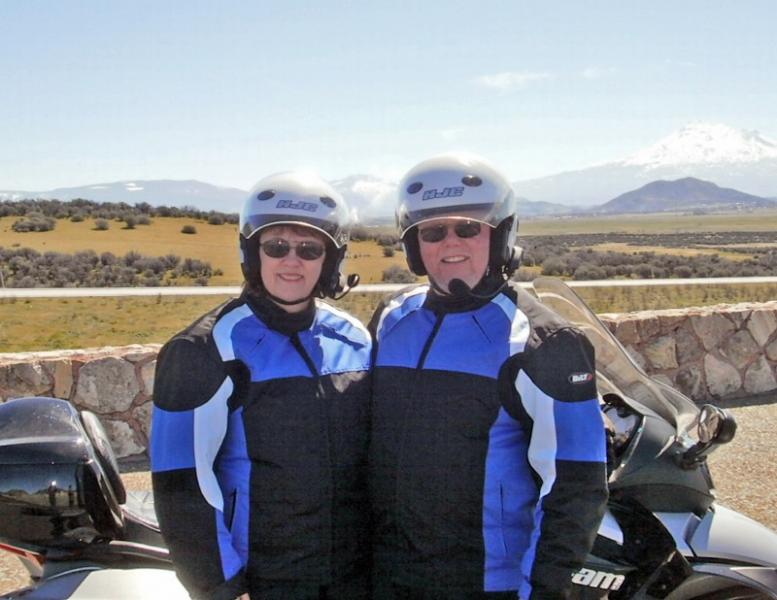 Interstate 5 looking south. Mt Shasta