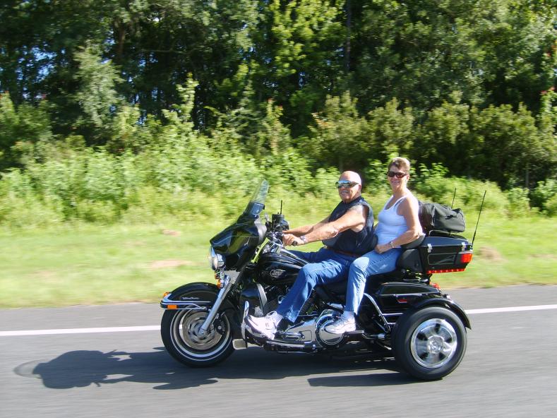 Jim and Barb on a Harley