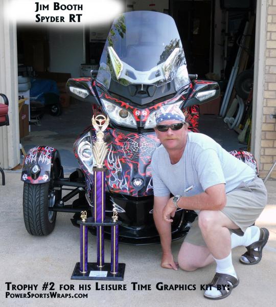 jim booth trophy 2- this was trophy #2 that Jim has won in a graphics contest at various car & motorcycle shows in his area.  Way to go Jim!!