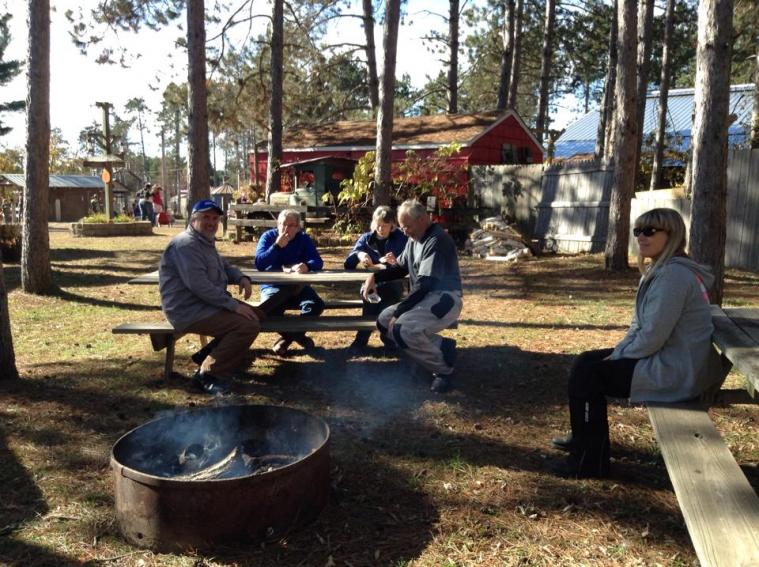 John set up a nice little spot for us to hang out at.