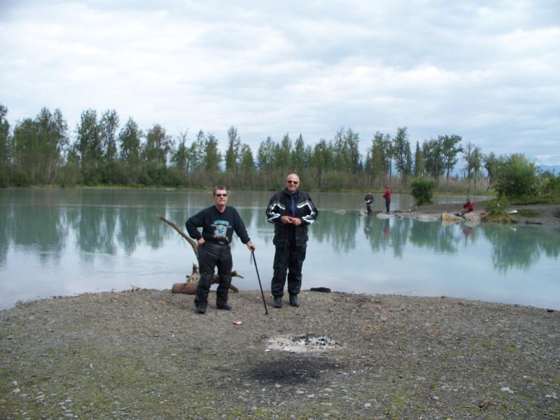 July 2010:  BMW & akspyderman--Fisherman at the Eklutna Tailrace.