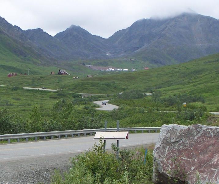 July 2010:  Looking at the top of Hatcher Pass