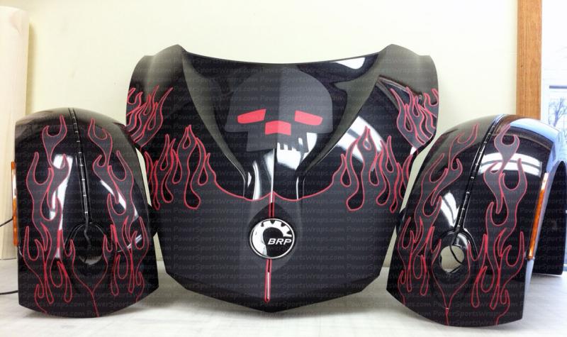 Just imagine your Spyder RT with these flames on it...  People will think you spent thousands on a custom paint job.  Repairable, removable, durable..