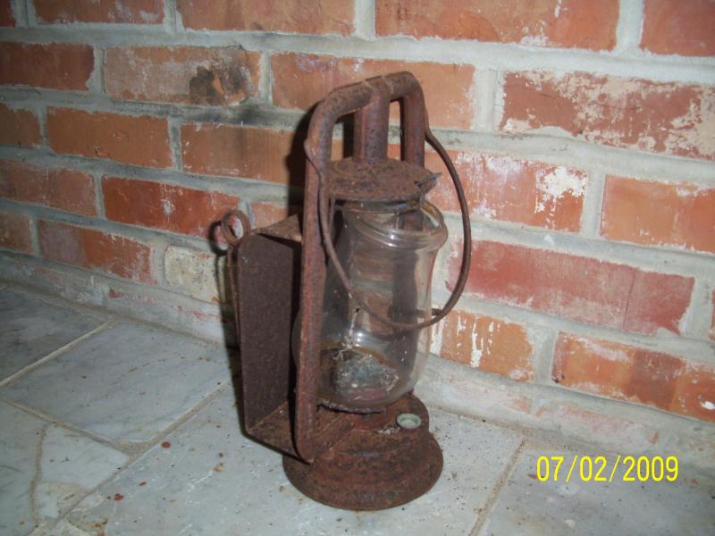 Kerosene lantern.