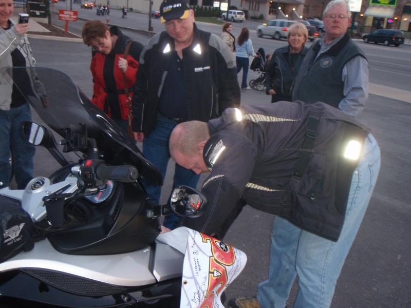 (l-r)  Producer, Director, and bjt (signing)