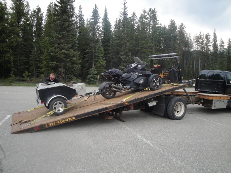 Lake Louise, Alberta - Spydee on an Ambulance