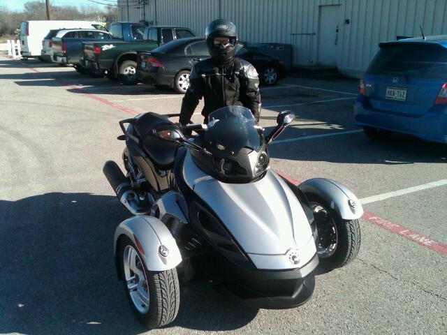 Leaving the dealership to take it for my first ride and then home.