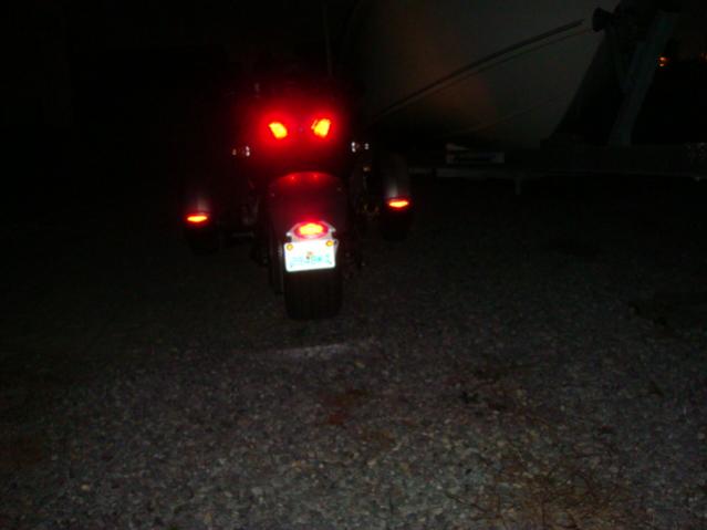 LED Catseye Tail, License Plate Light With Brake Strobe. All brake lights flash 10 times before going solid.