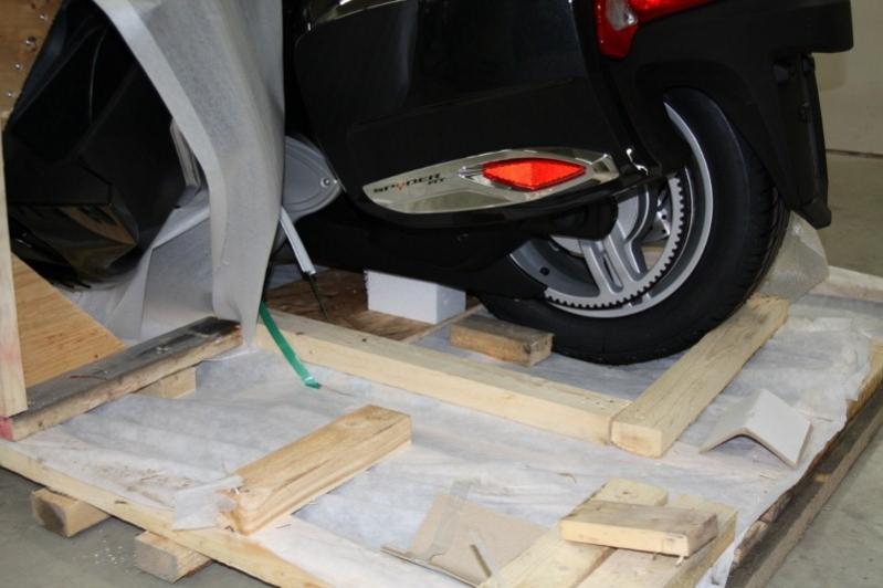 Left rear after wheels were removed.