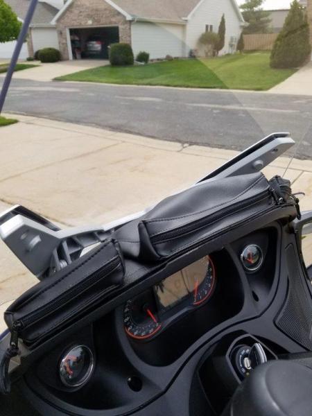 left side of tri-pouch