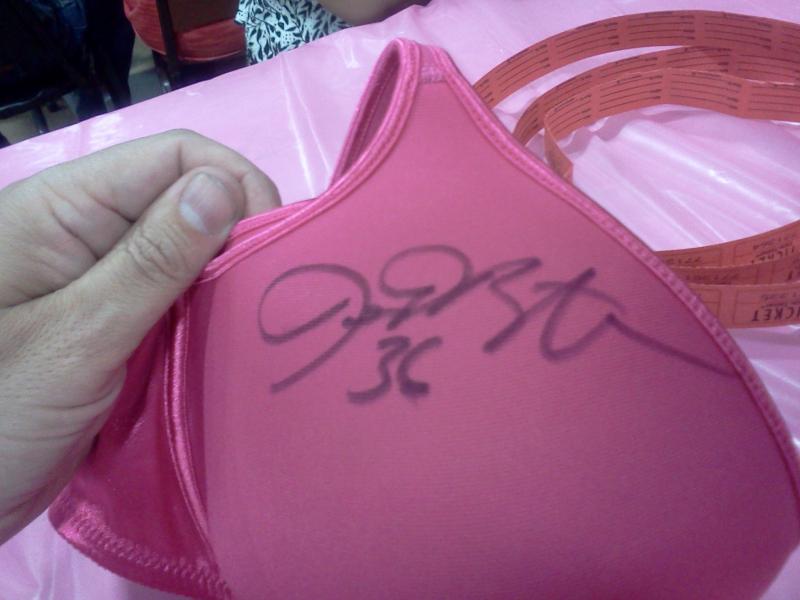 LeRoy Butler's autograph my bra