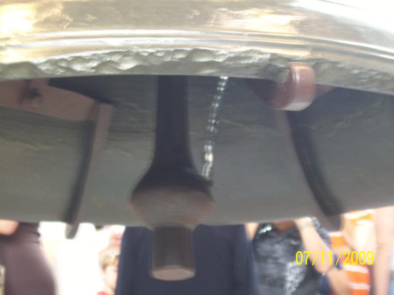 Liberty Bell from underneath.