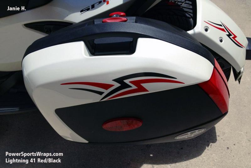 lightning 41 Saddle bag stripes on ST-S bag.