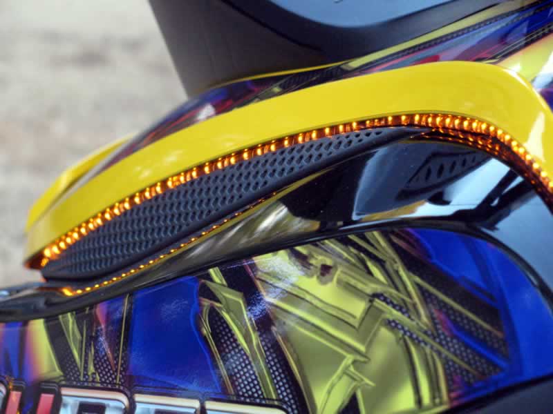 Lights along the middle panel