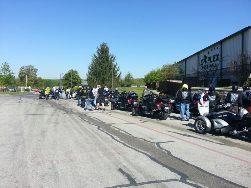 Lining up for the ride, led by Yazz, Dan and Seth