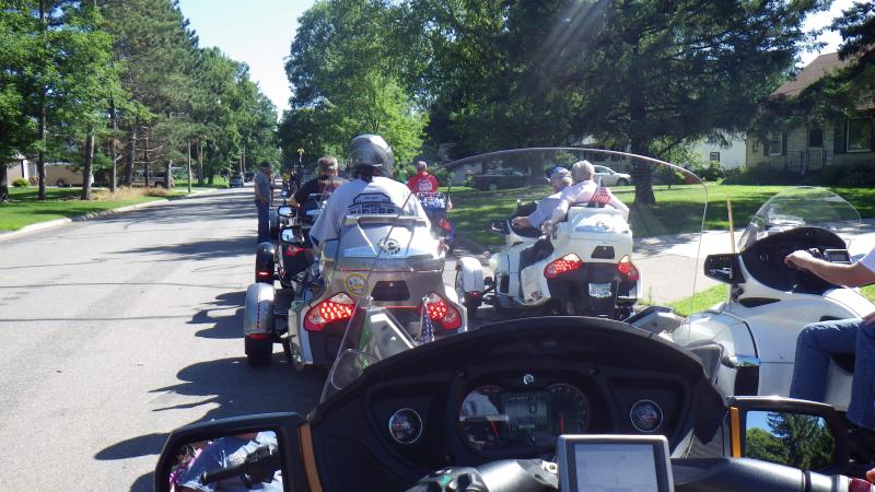 Lining up prior to the parade.