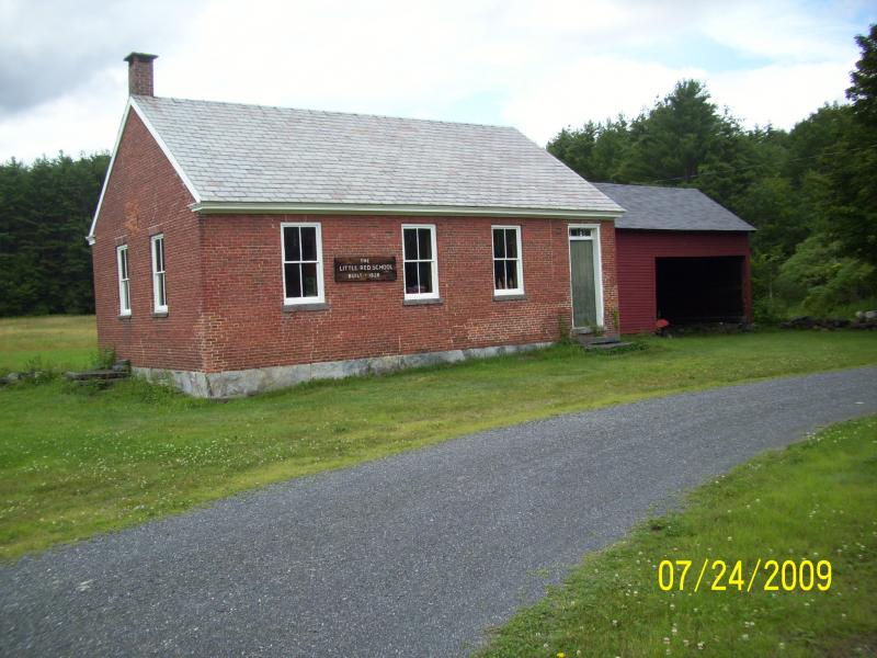 Little Red Schoolhouse built 1824 I think it said. No security fences or prison look.