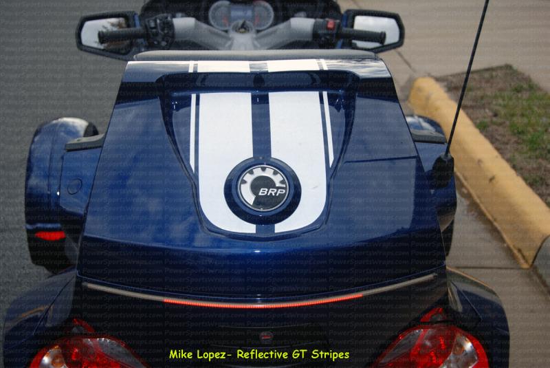 Look at the creative way Mike applied the reflective film to his rear bags... Very classy...