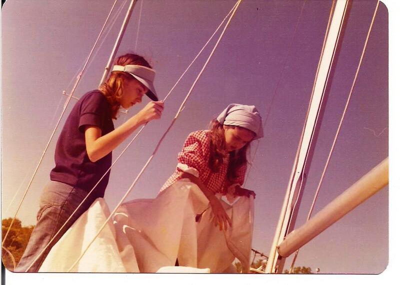 Lori and Dee Ann boating circa 1976 001
