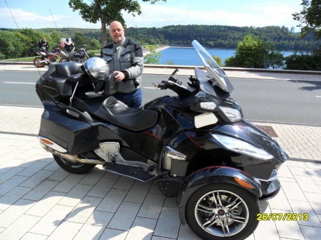 Me alongside the Sorpe Dam