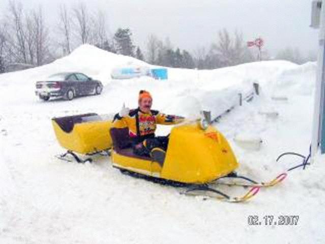 Me on Old Skidoo Valcourt