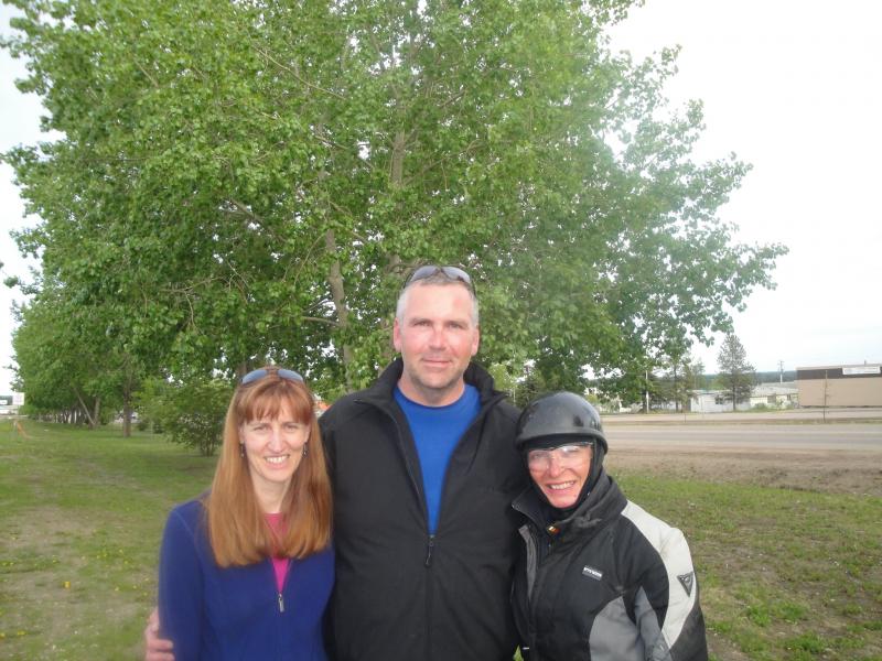 Met Dave and Helga in Fort Nelson, B.C.