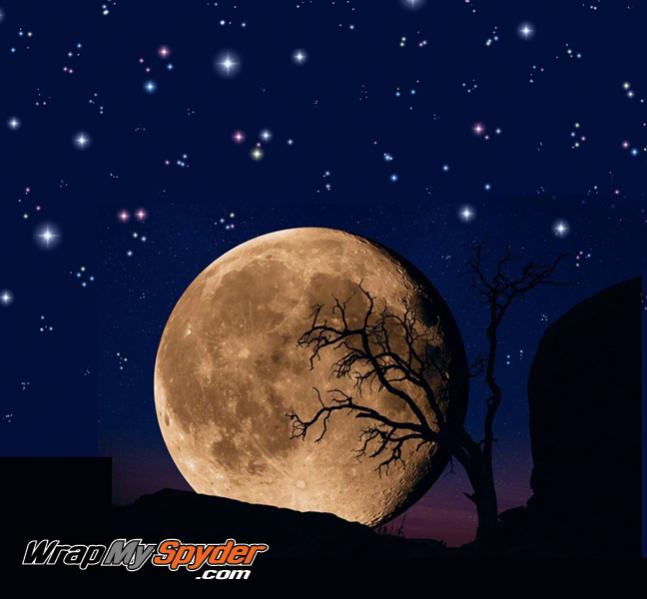 Moon & Stars BRP can am frunk wrap sheet. ORDER ONLINE: www.wrapmyspyder.com