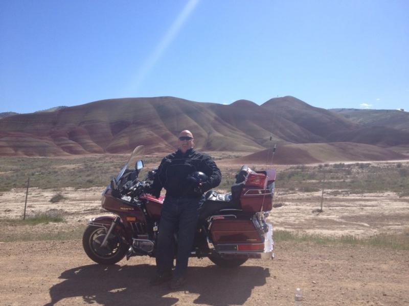 Motorcycle at Painted Hills