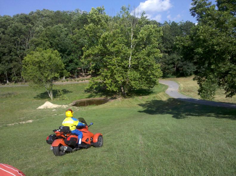 Mr. Orange Leaving Lamonts Bar-B-Q
