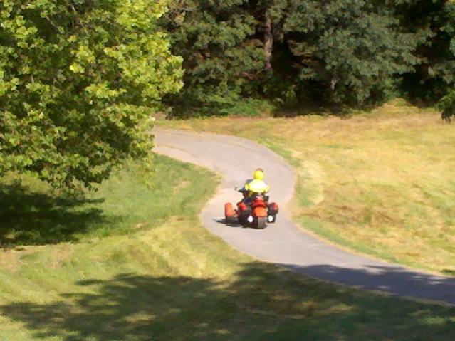 Mr. Orange Leaving Lamonts Bar-B-Q