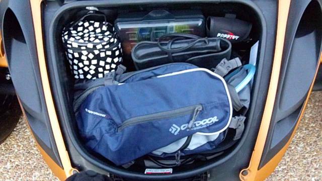 Much to the surprise of my husband, I was able to pack for 3 days in a backpack and the frunk.