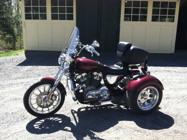 My current '08 Harley Sportster Trike, Frankenstein conversion.